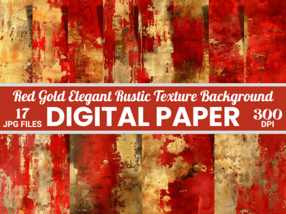 Download Red Gold Elegant Rustic Texture Backdrop - Rustic Collection