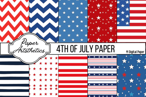 Download 4th of July Digital Paper Pattern - Digital paper pattern Collection