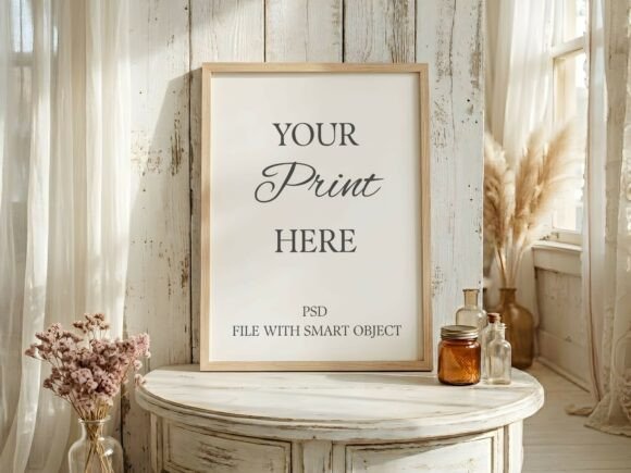 Download Rustic Shabby Chic Frame Mockup - Rustic Collection