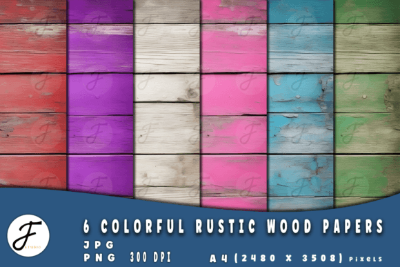 Download Colorful Rustic Wood Papers - Rustic Collection