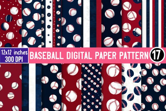 Download Baseball Digital Paper Pattern - Digital paper pattern Collection