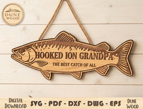 Download Rustic Fishing Grandpa Sign SVG - Rustic Collection